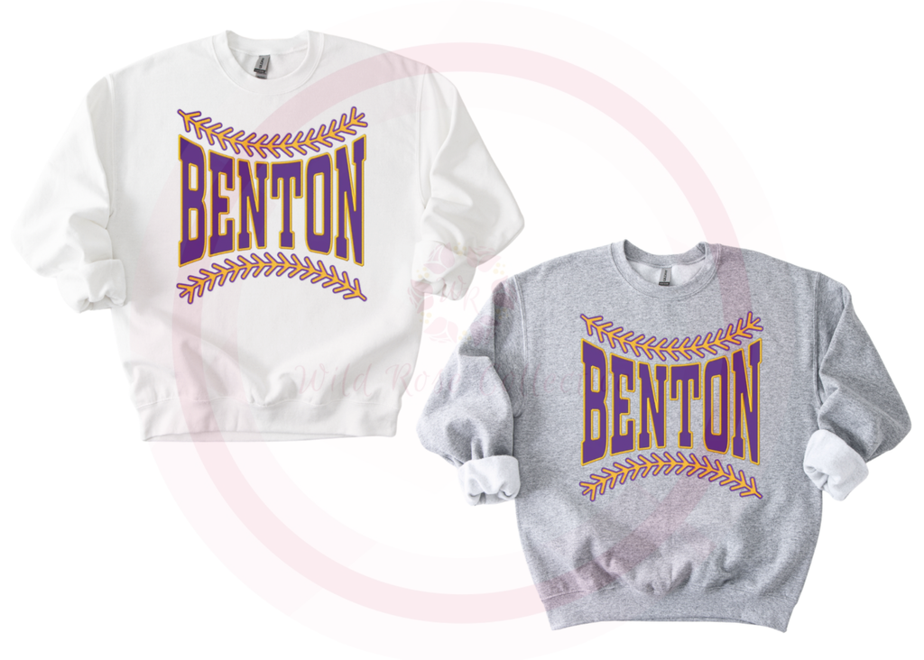 Benton Baseball Laces Sweatshirt