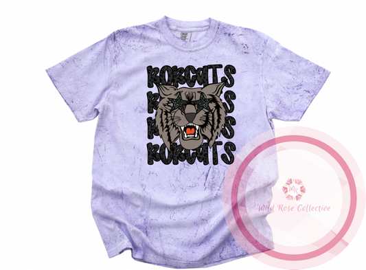 Black Leopard Preppy Bobcats Tshirt