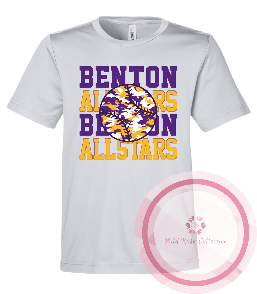 Benton Camo Baseball Drifit Tshirt