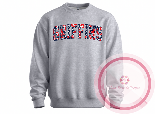 Griffins Varsity Red & Navy Camo Sweatshirt
