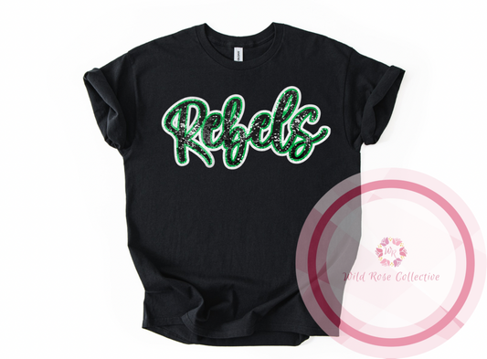 Rebels Faux Sequins Tshirt