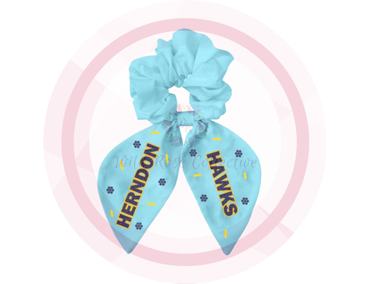 Herndon Hawks Beaded Scrunchie