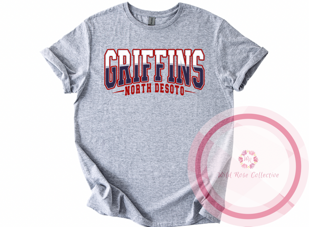 North DeSoto Griffins Split Color Varsity Tshirt