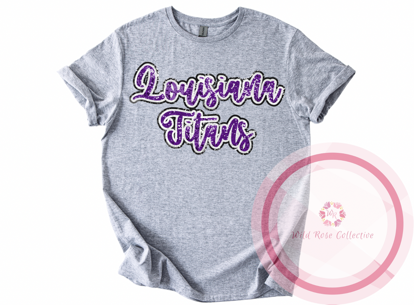 Louisiana Titans Faux Sequins Tshirt