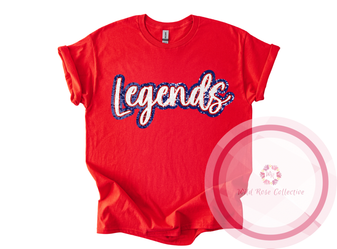 Legends Faux Sequins Tshirt