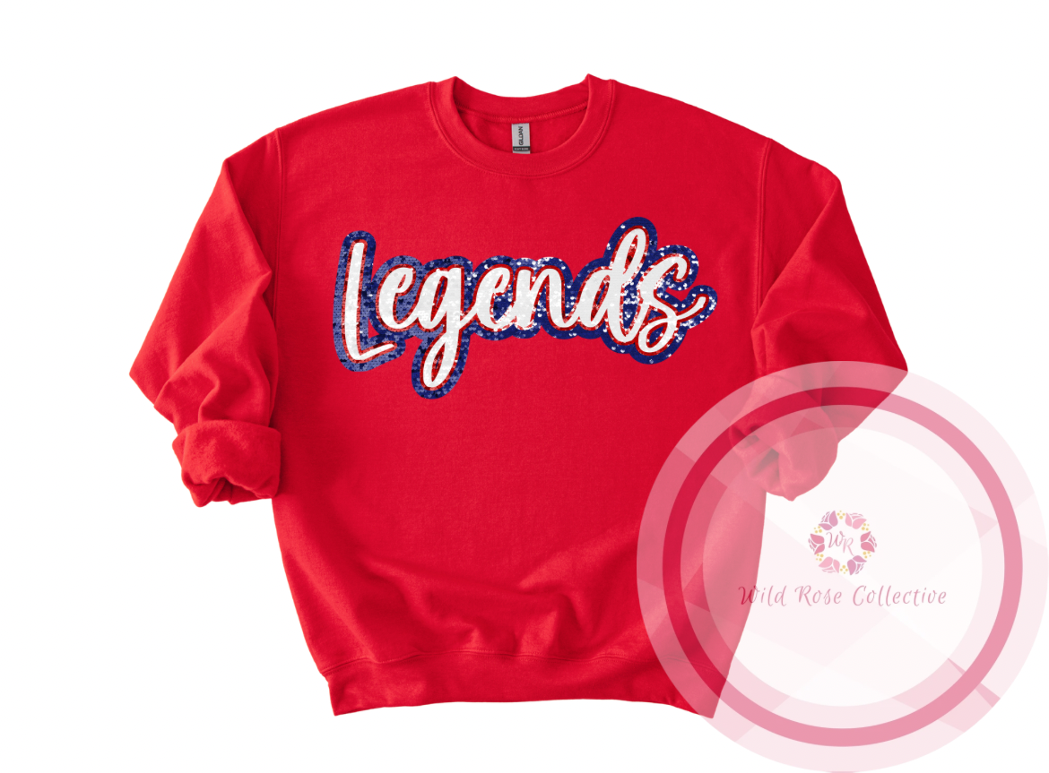 Legends Faux Sequins Sweatshirt