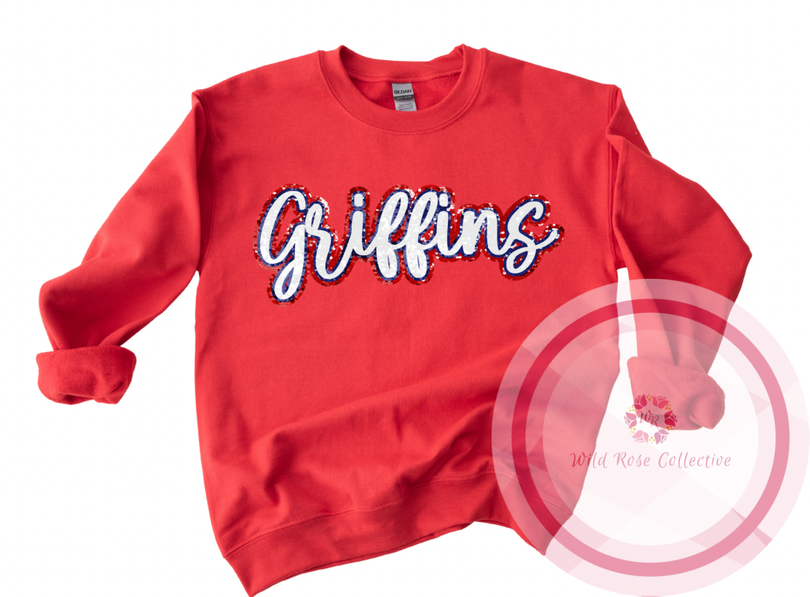 Griffins Faux Sequins Sweatshirt