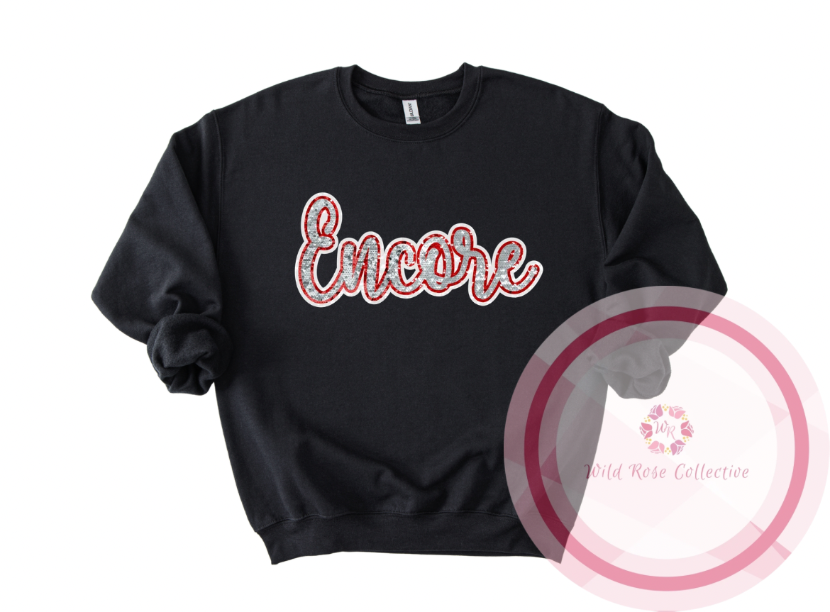 Encore Faux Sequins Sweatshirt