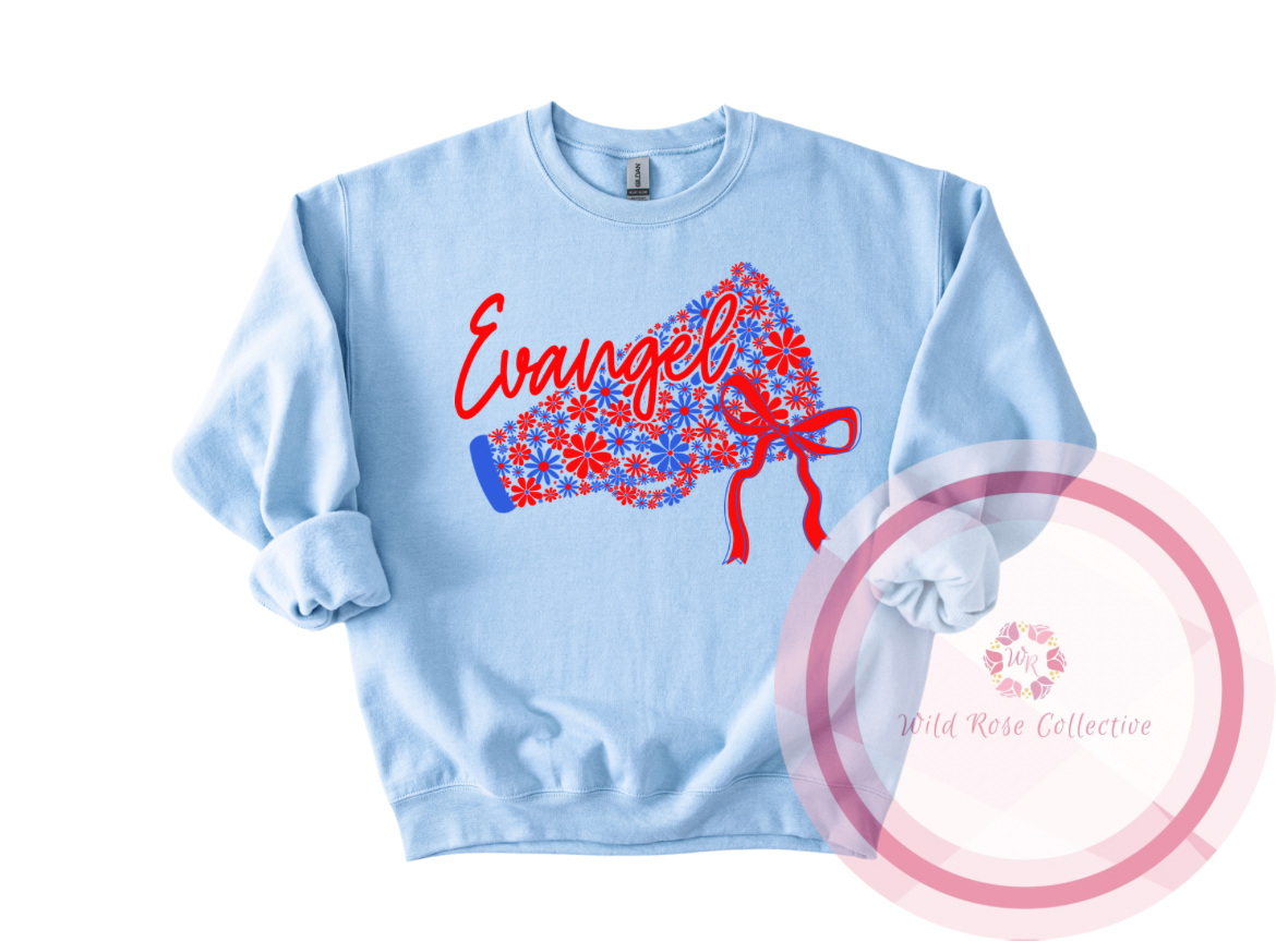 Evangel Floral Megaphone Sweatshirt