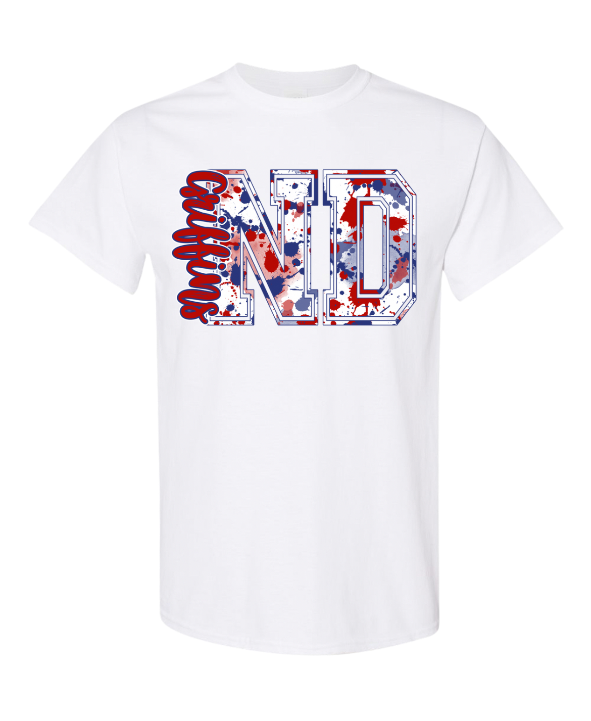 ND Griffins navy & red splatter