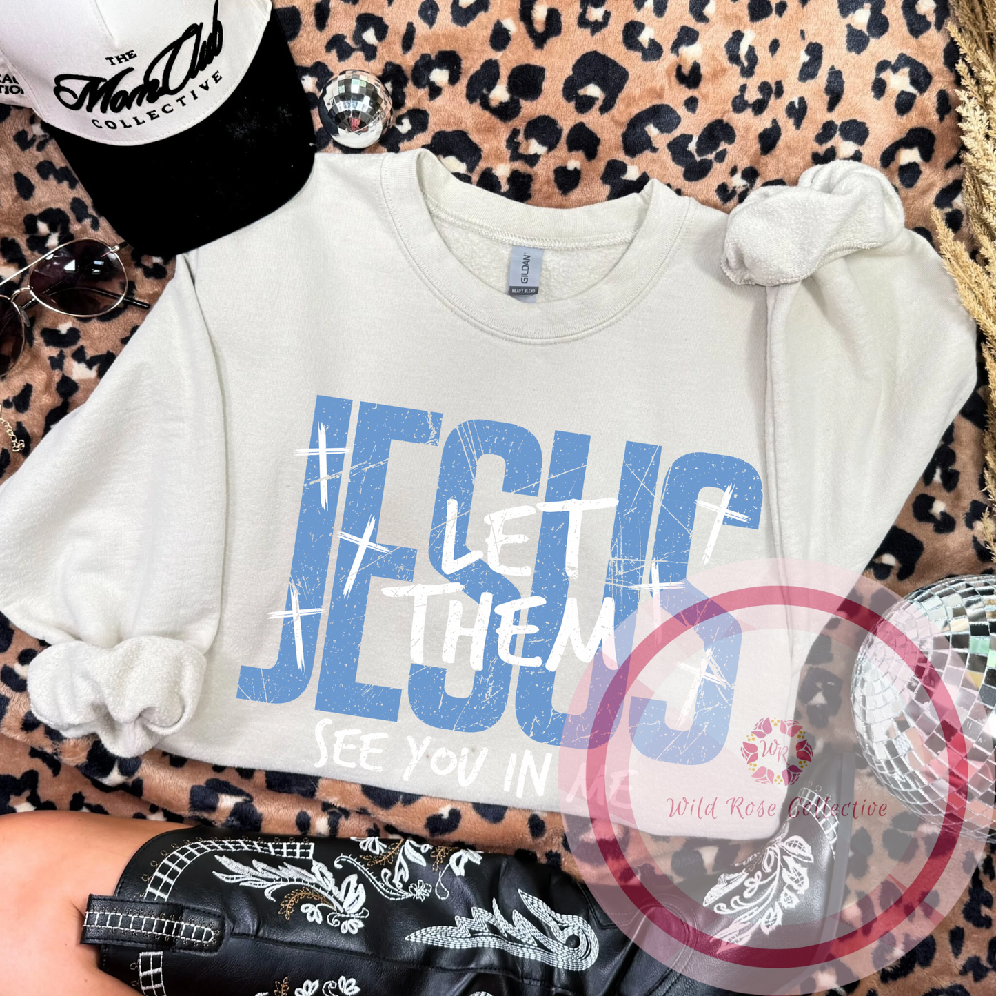 Jesus Let Them See You In Me Sweatshirt - Blue