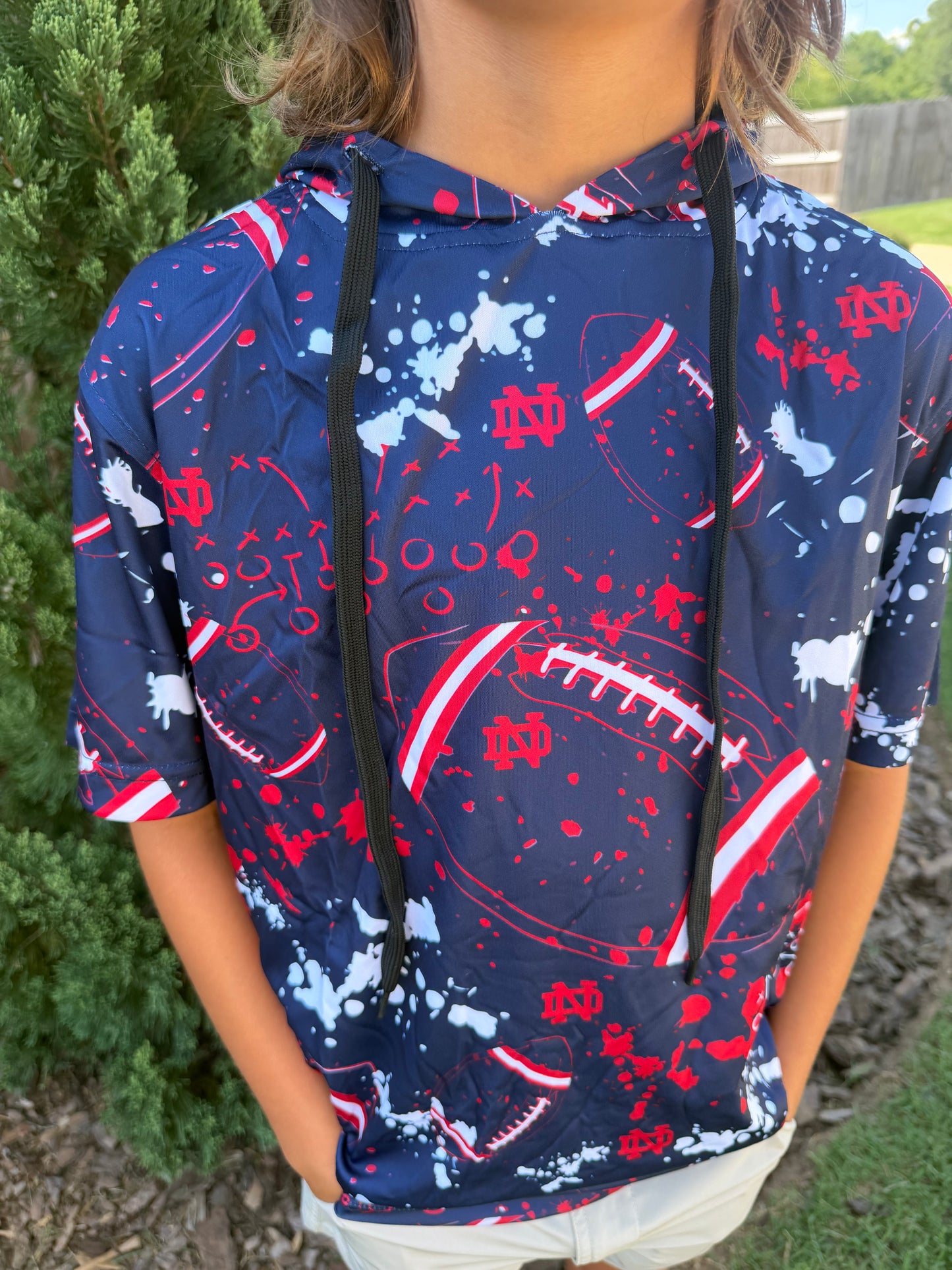 *PREORDER* ND Football Performance Hooded Tee