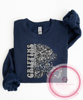 Griffins faux sequins helmet sweatshirt