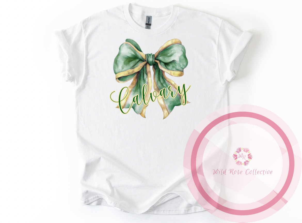 Calvary Watercolor Bow Tshirt