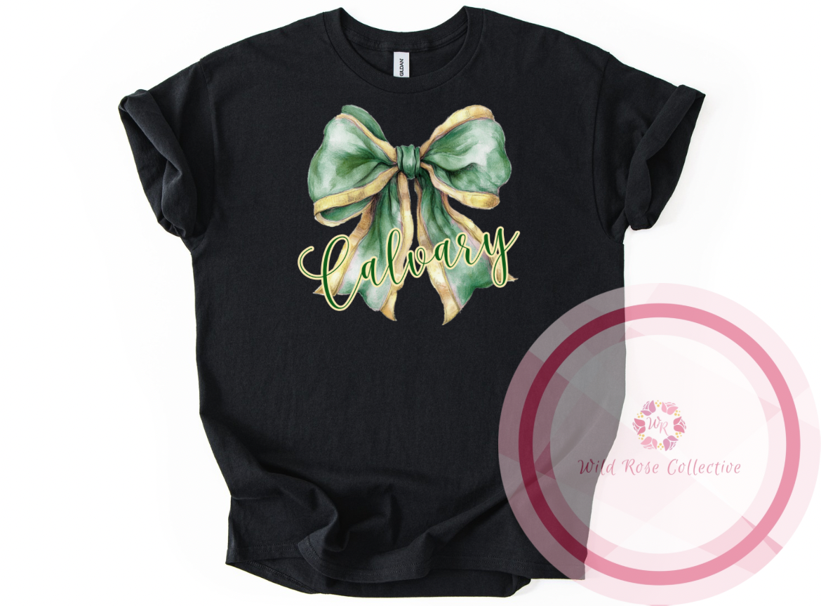 Calvary Watercolor Bow Tshirt