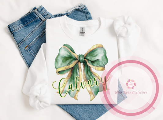 Calvary Watercolor Bow Sweatshirt