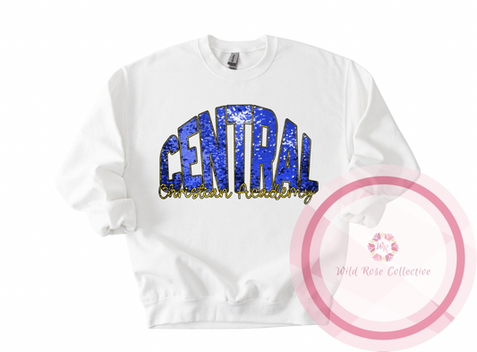 Central Christian Academy Faux Sequin Sweatshirt