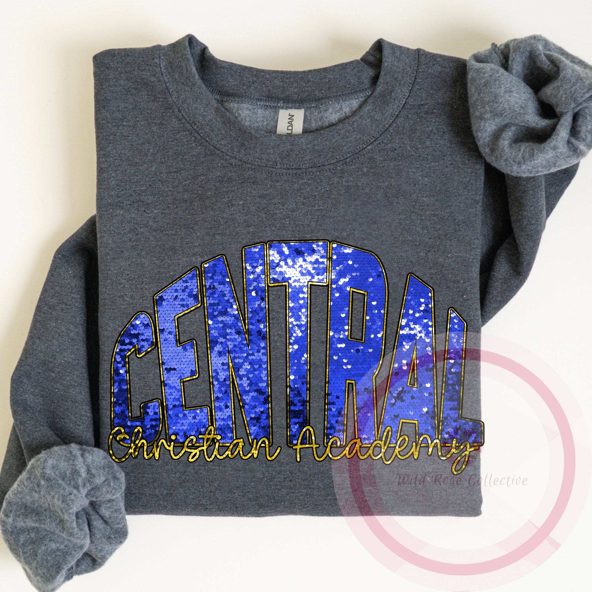 Central Christian Academy Faux Sequin Sweatshirt
