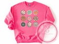 Pink Retro Basketball Sweatshirt