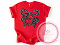 University Wildcats Brushstroke Bow Tshirt - red