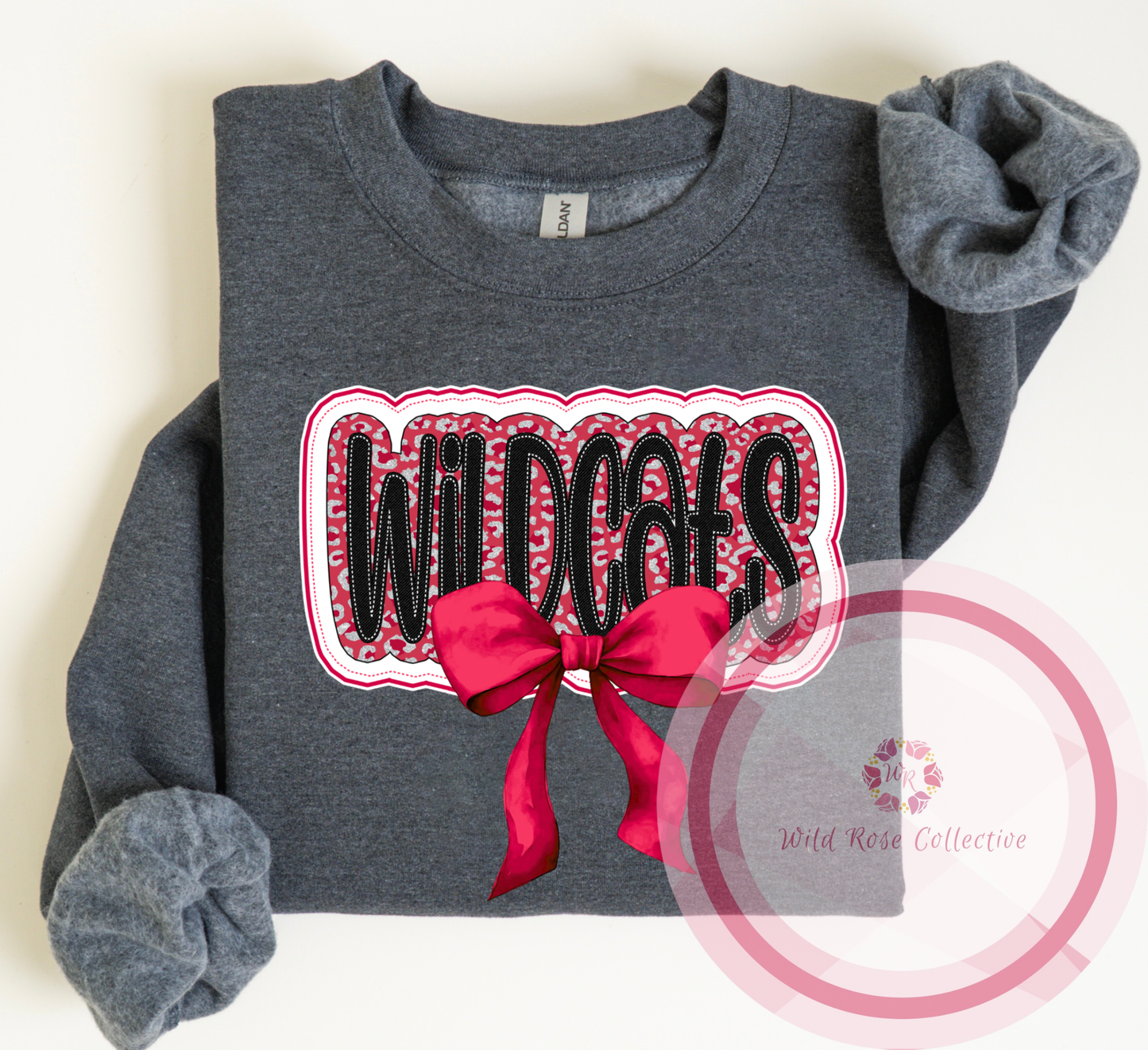 Leopard Wildcats Bow Sweatshirt