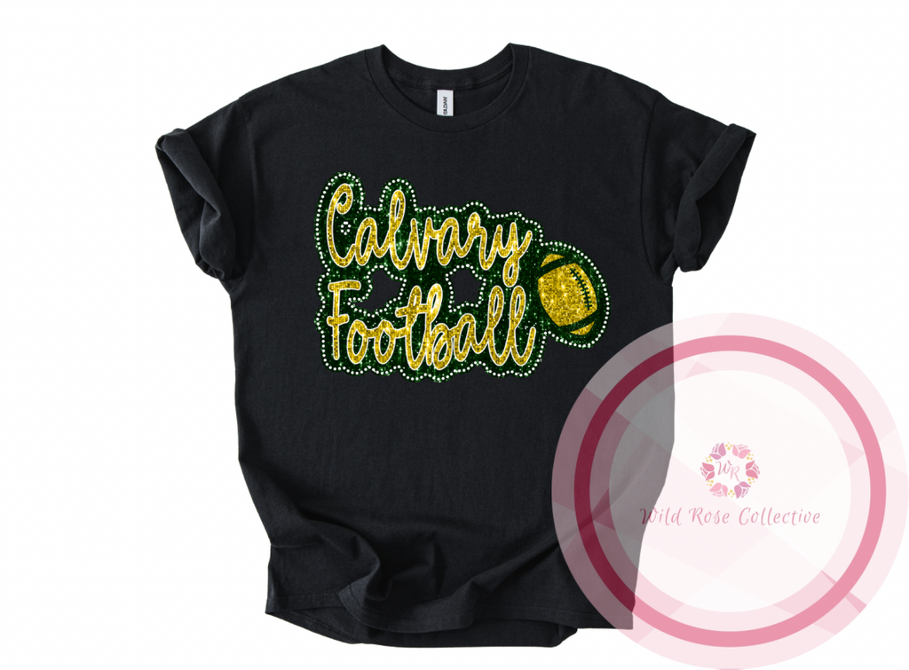 Calvary Football Dotted Glitter Tshirt