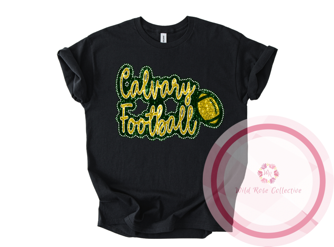 Calvary Football Dotted Glitter Tshirt