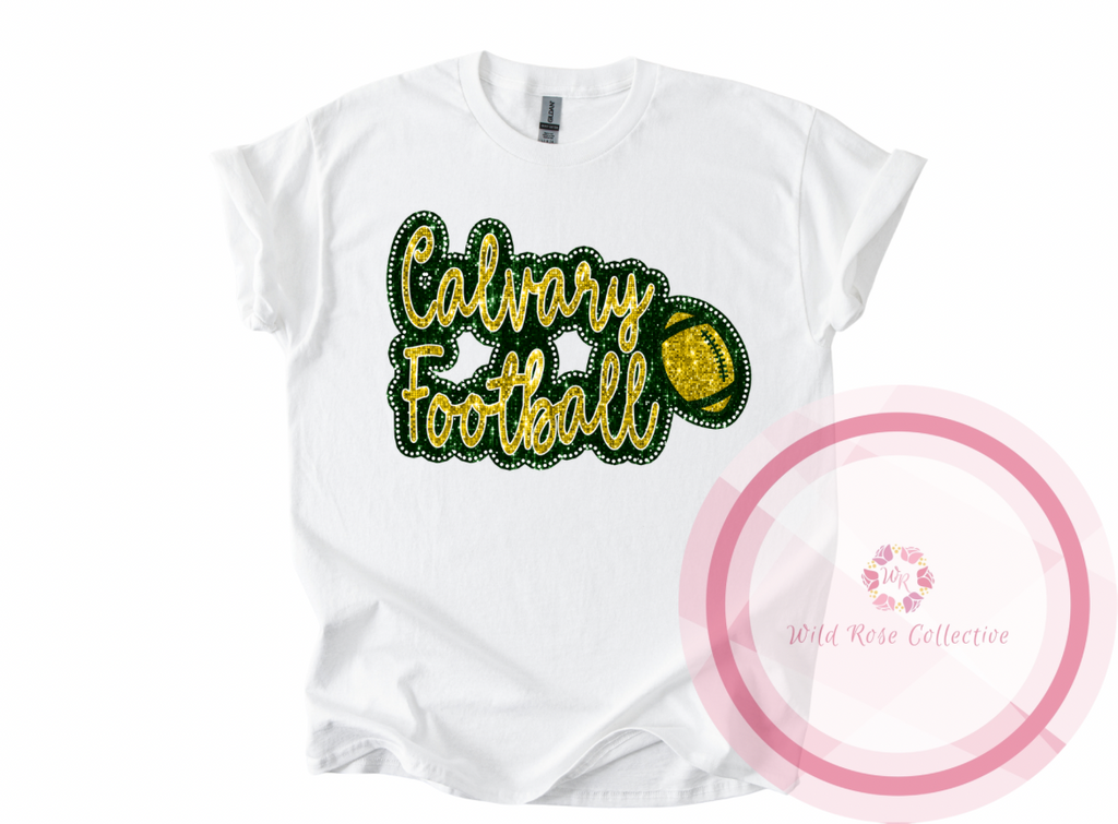 Calvary Football Dotted Glitter Tshirt