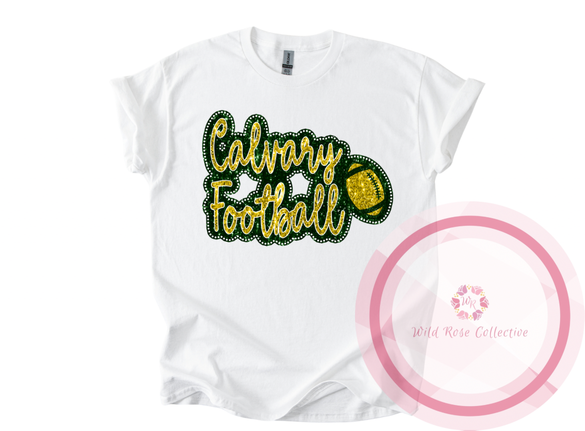Calvary Football Dotted Glitter Tshirt