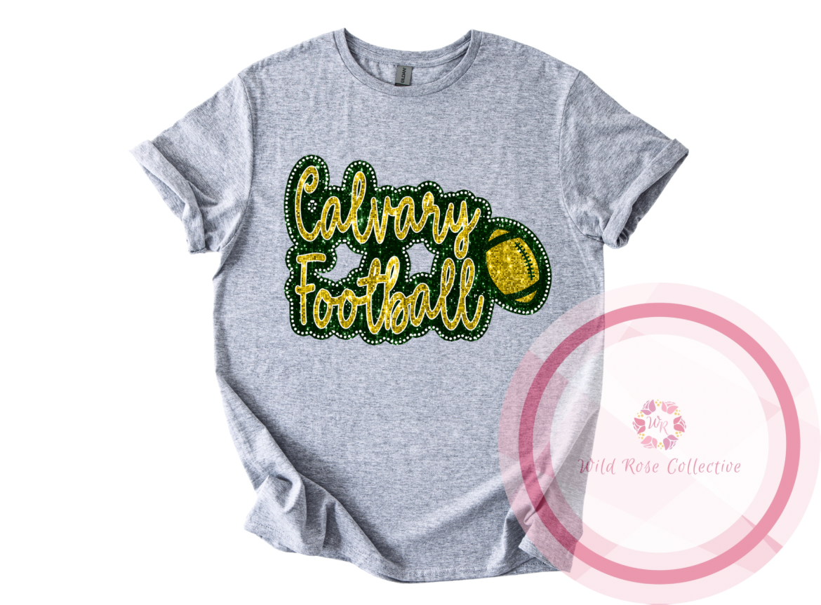 Calvary Football Dotted Glitter Tshirt