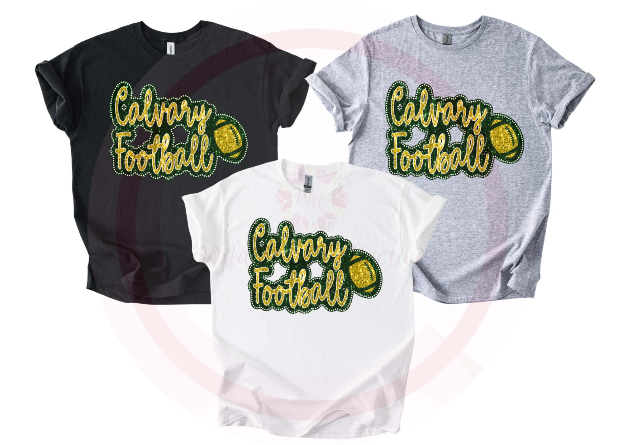 Calvary Football Dotted Glitter Tshirt