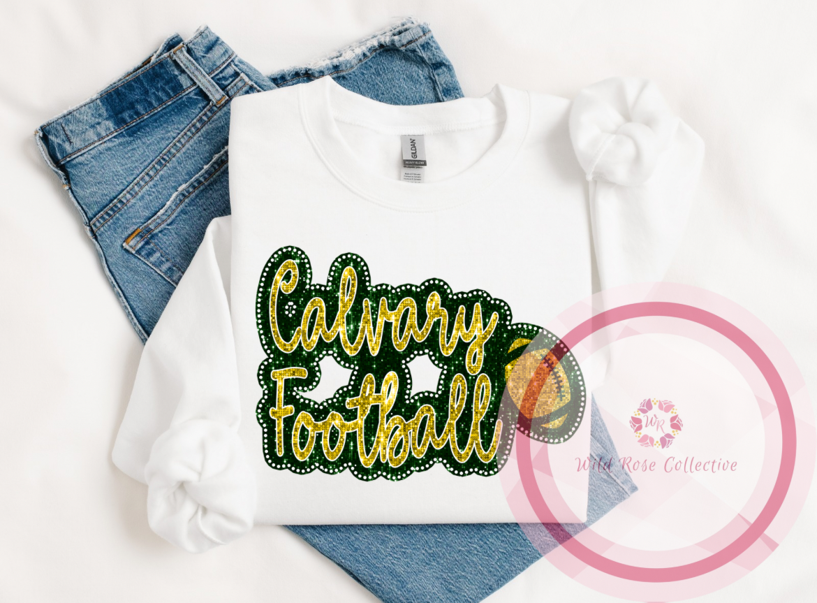 Calvary Football Dotted Glitter Sweatshirt