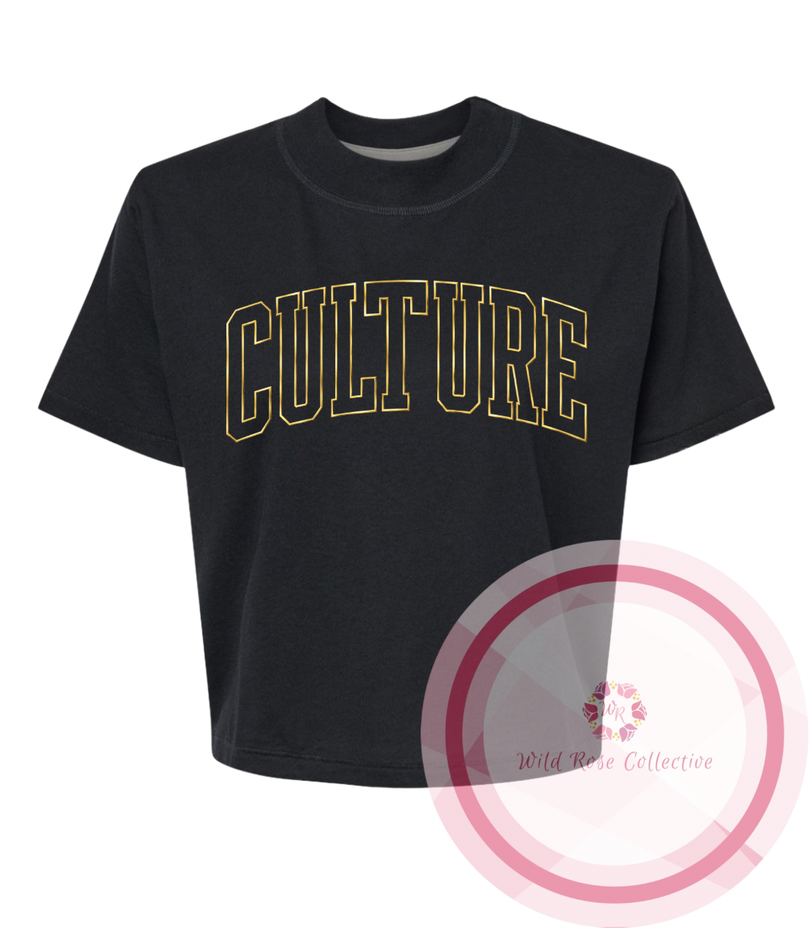 Culture Metallic Varsity Cropped Tee