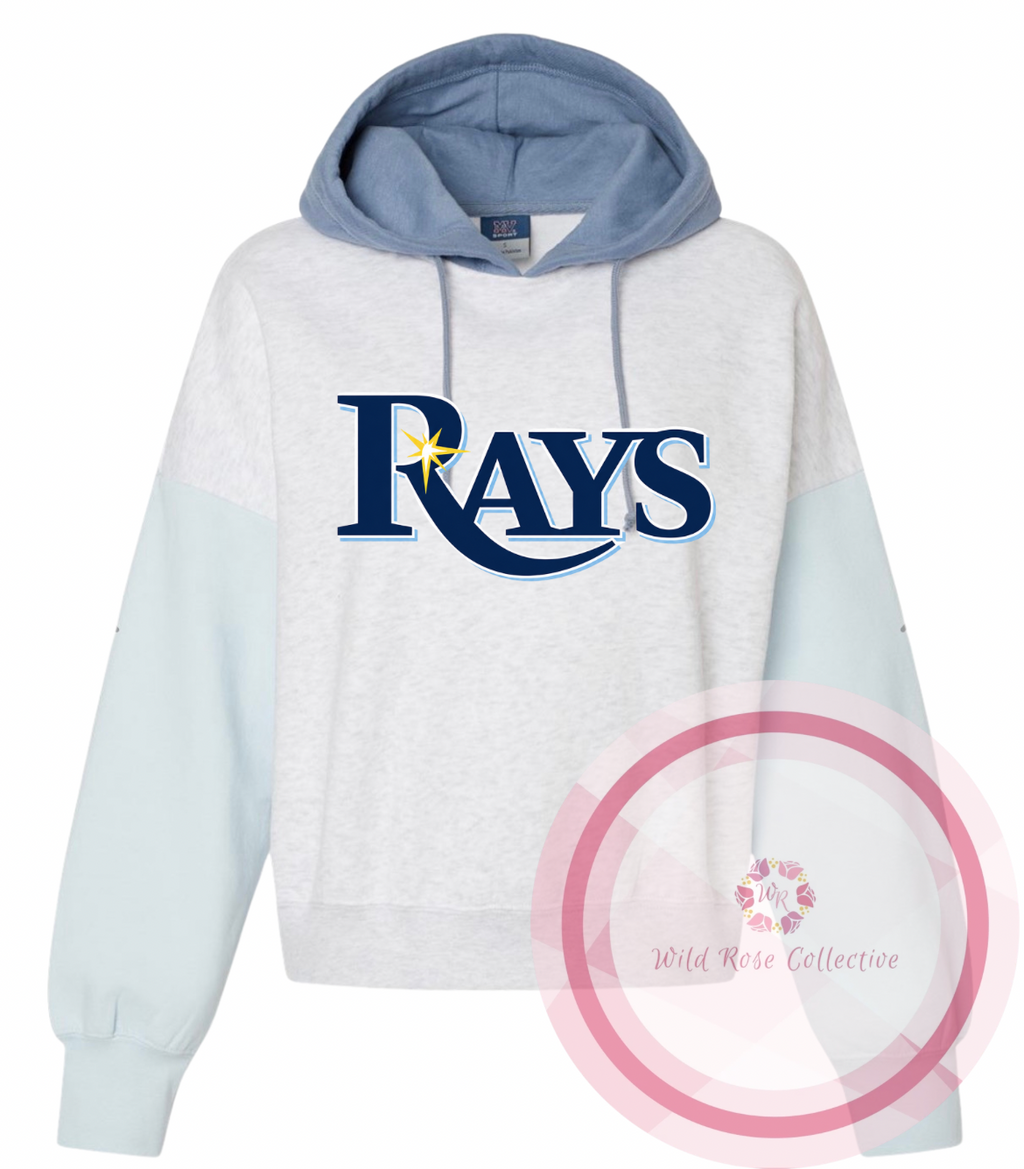 Rays Cropped Hoodie