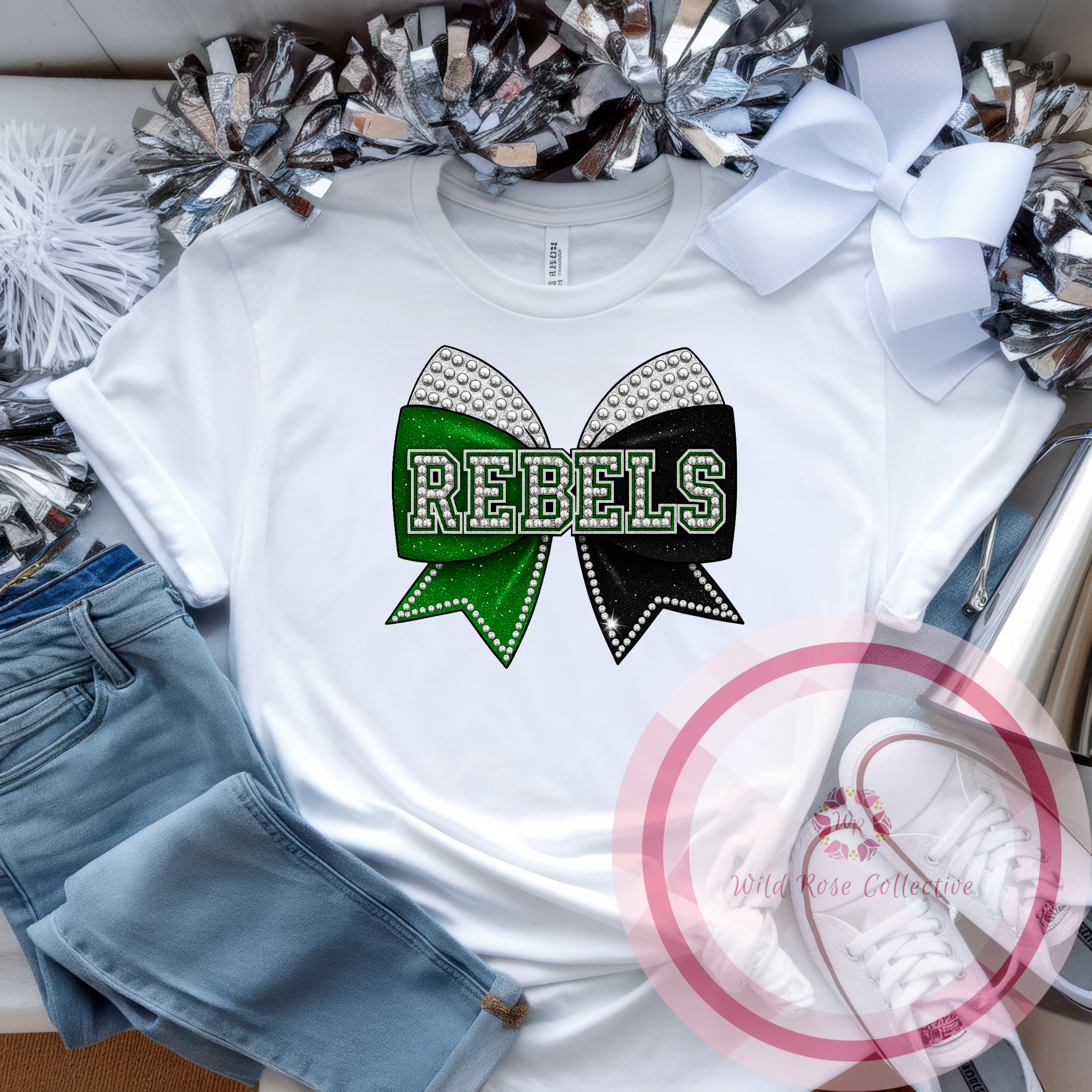 Rebels Cheer Bow Tshirt