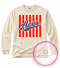 Aces Stripes & Polka Dot Long Sleeve Tshirt