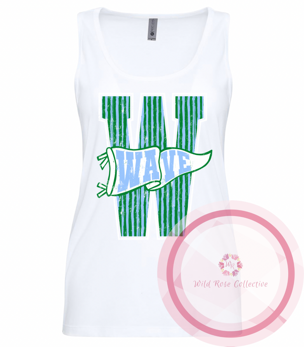 Wave Varsity Pinstripe Tank Top