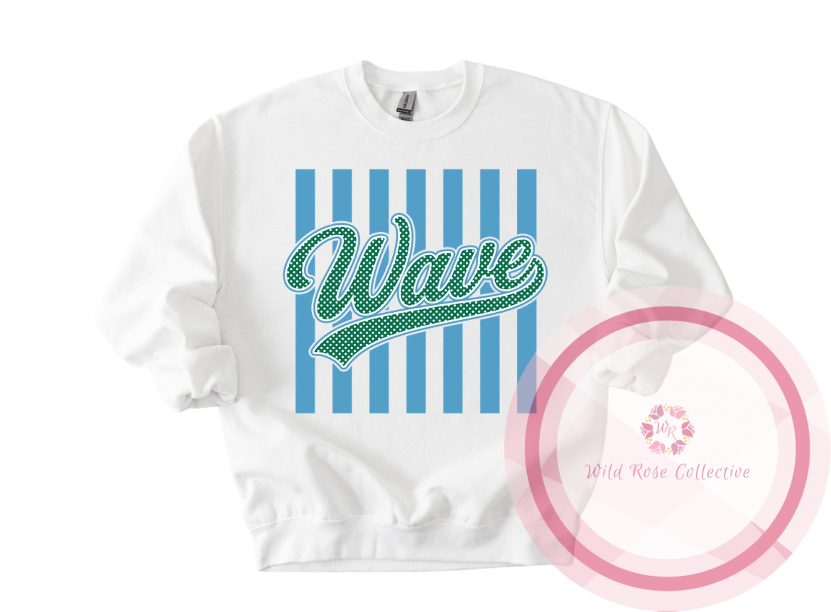 Wave Stripes & Polka Dot Sweatshirt
