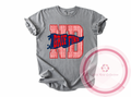 ND Griffins Varsity Pinstripe Tshirt