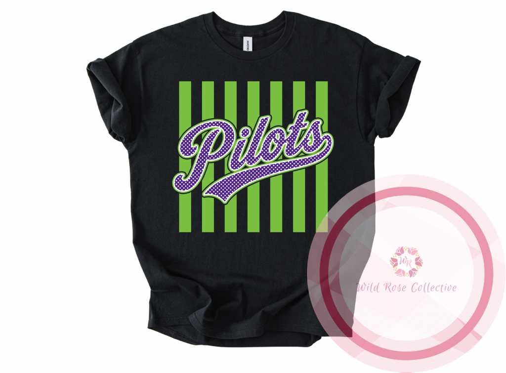 Pilots Stripes & Polka Dot Tshirt