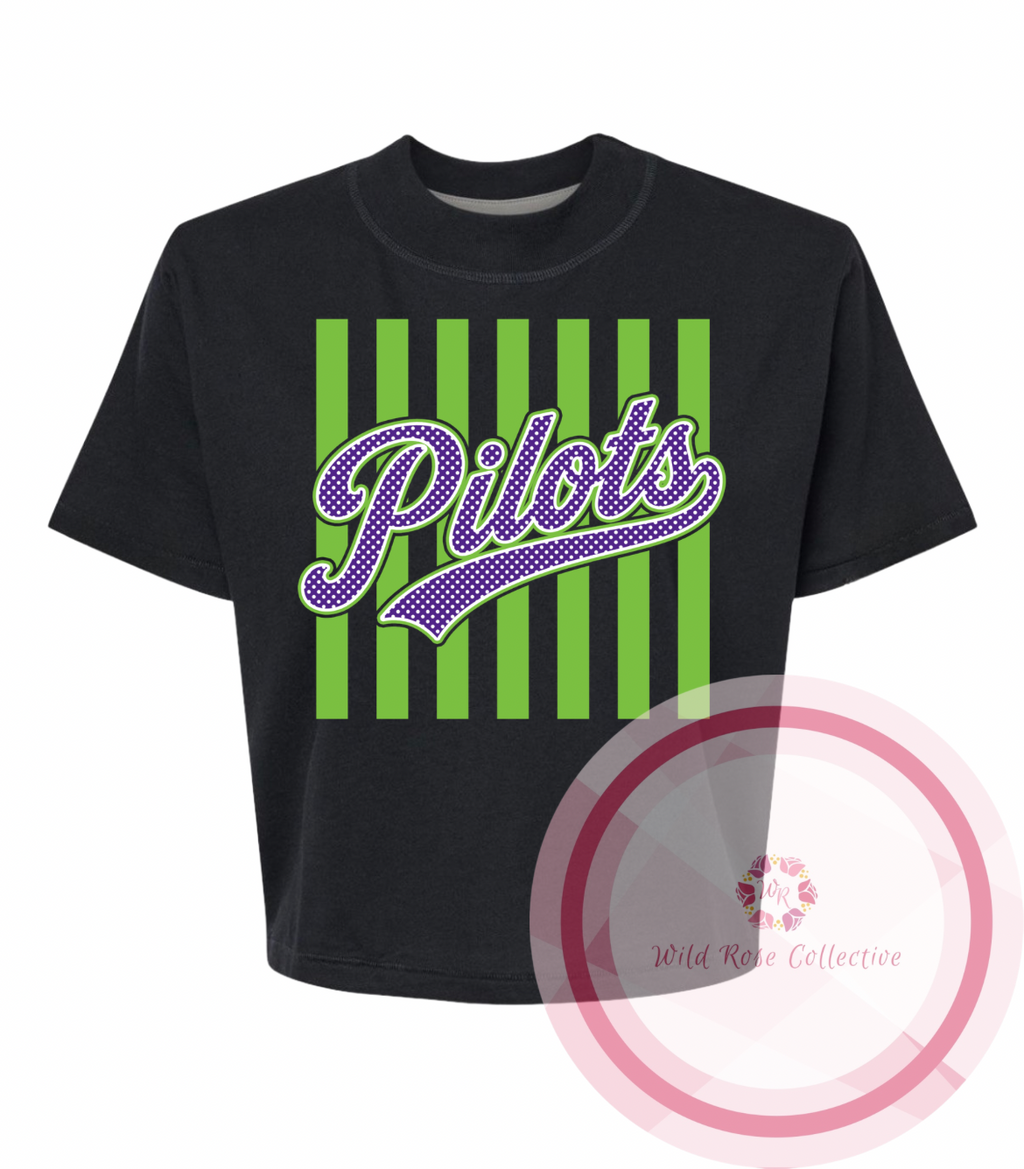 Pilots Stripes & Polka Dot Tshirt