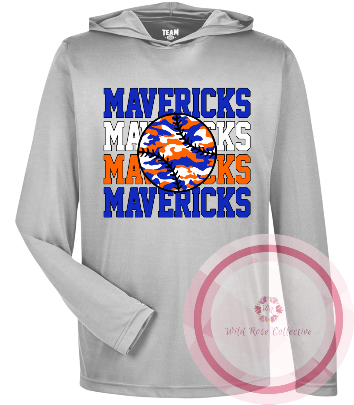 SA Mavericks Camo Hooded Long Sleeve Performance Tshirt