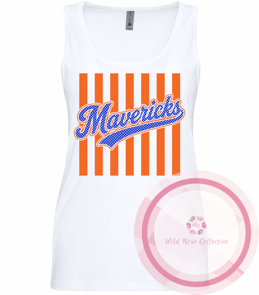 SA Mavericks Stripes & Polka Dot Tank Top