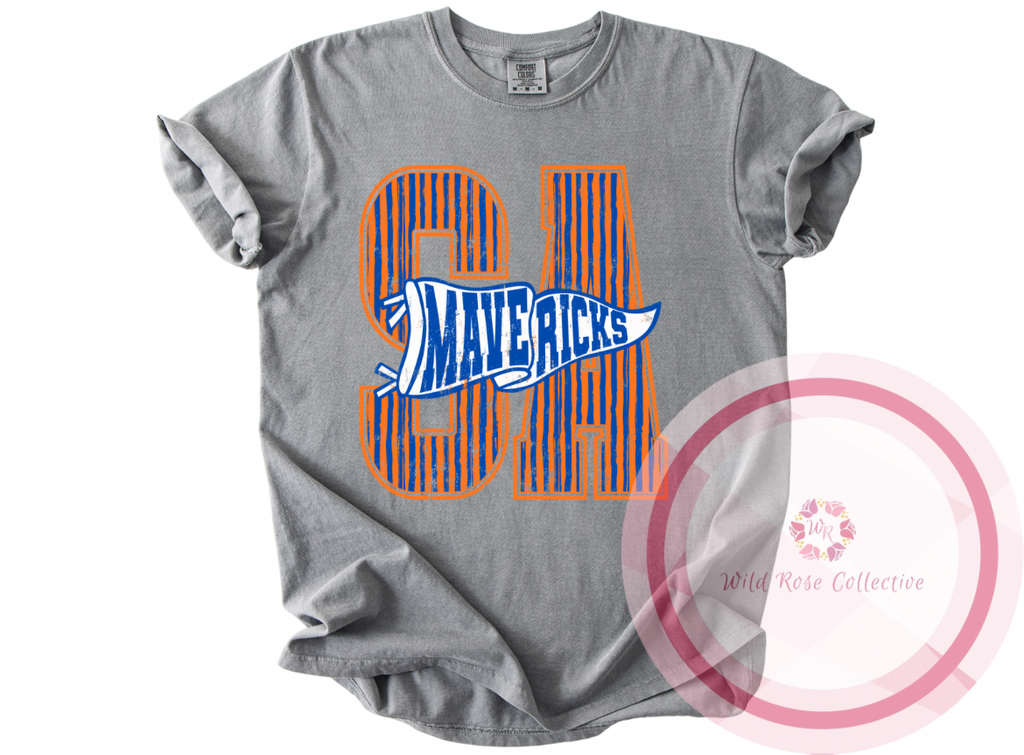 SA Mavericks Varsity Pinstripe Tshirt