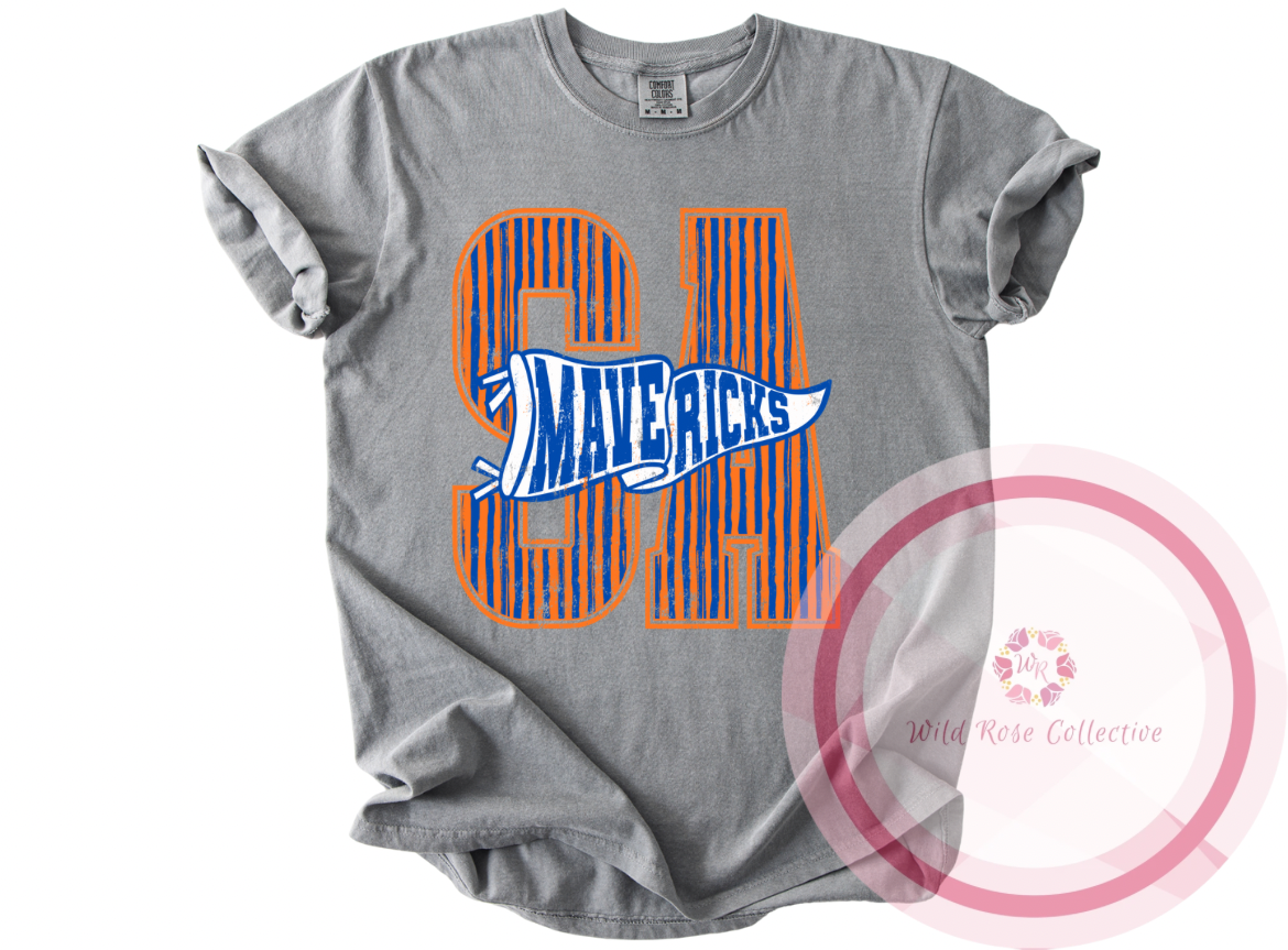 SA Mavericks Varsity Pinstripe Tshirt