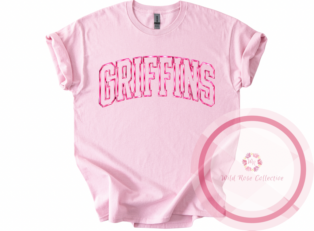 Griffins Pink Metallic Tshirt