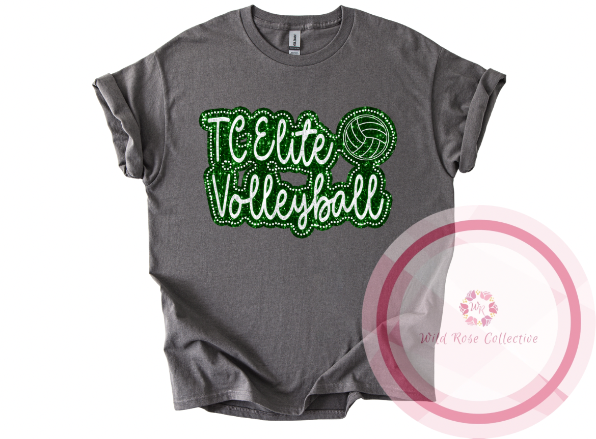 TC Elite Volleyball Dotted Glitter Tshirt