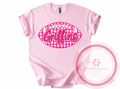 Griffins Pink Gingham Football Tshirt