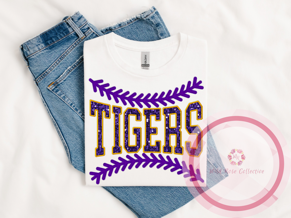 Tigers baseball lace tshirt
