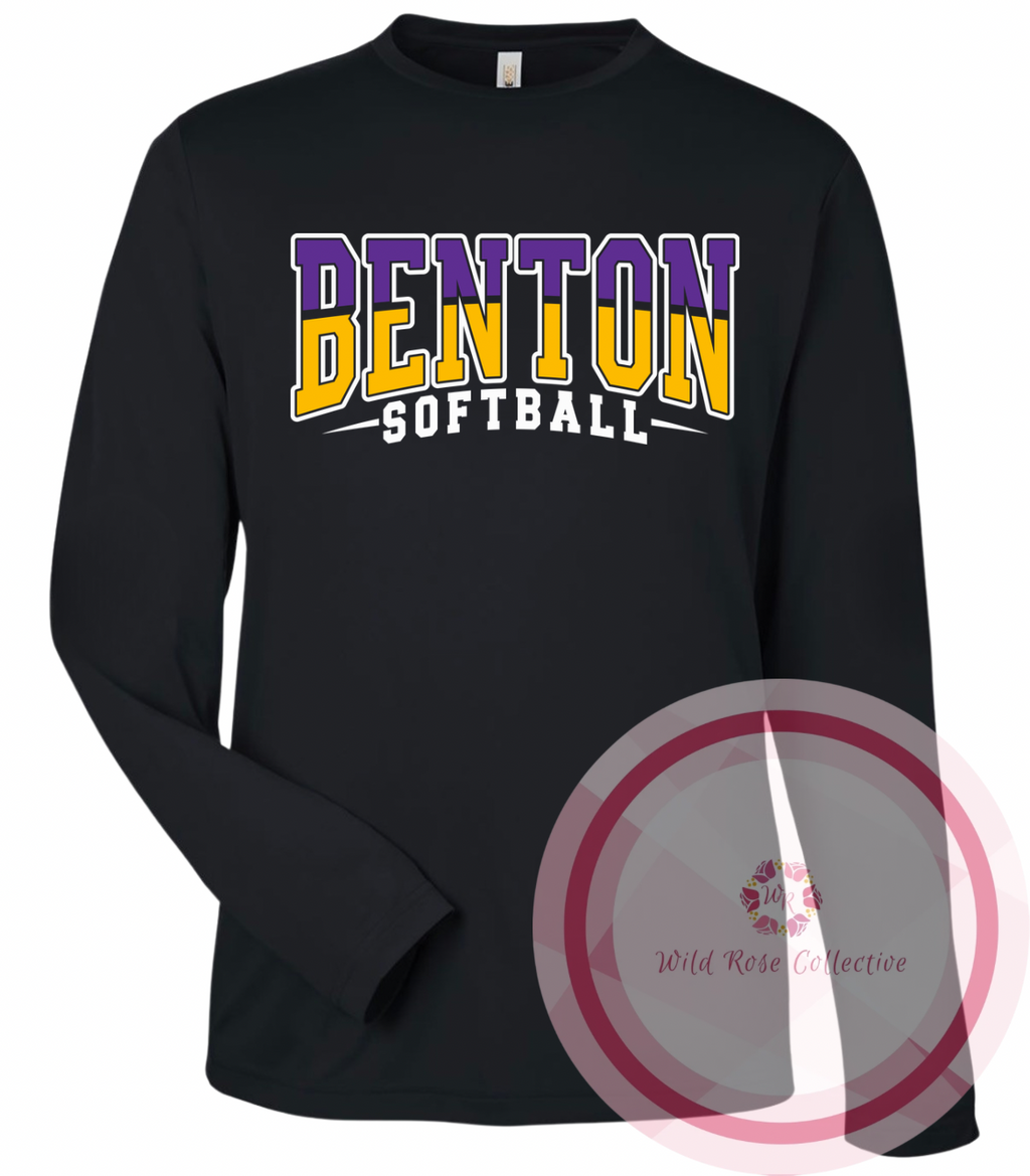 Benton Softball Performance Long Sleeve Tshirt